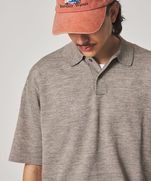 Steven Alan（スティーブンアラン）の「＜Steven Alan＞ 14G ラミー 2B ショートスリーブ ポロシャツ（ポロシャツ・メンズ・ベージュ/ダークブラウン・L/XL/M/S）」の4枚目の写真