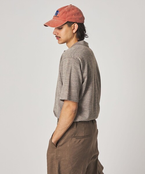 Steven Alan（スティーブンアラン）の「＜Steven Alan＞ 14G ラミー 2B ショートスリーブ ポロシャツ（ポロシャツ・メンズ・ベージュ/ダークブラウン・L/XL/M/S）」の8枚目の写真