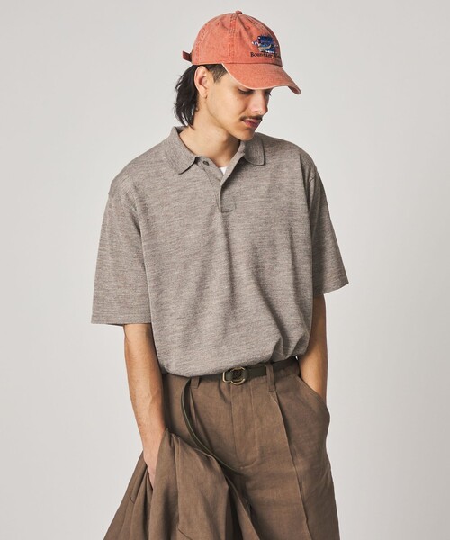 Steven Alan（スティーブンアラン）の「＜Steven Alan＞ 14G ラミー 2B ショートスリーブ ポロシャツ（ポロシャツ・メンズ・ベージュ/ダークブラウン・L/XL/M/S）」の10枚目の写真