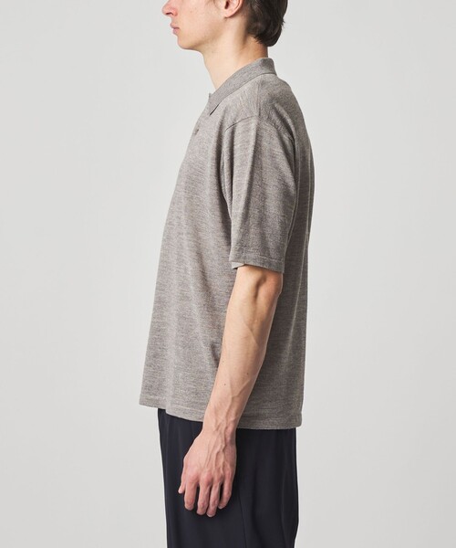 Steven Alan（スティーブンアラン）の「＜Steven Alan＞ 14G ラミー 2B ショートスリーブ ポロシャツ（ポロシャツ・メンズ・ベージュ/ダークブラウン・L/XL/M/S）」の17枚目の写真