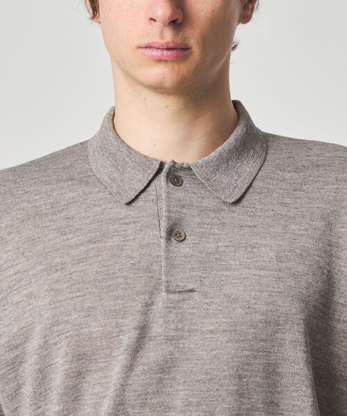 Steven Alan（スティーブンアラン）の「＜Steven Alan＞ 14G ラミー 2B ショートスリーブ ポロシャツ（ポロシャツ・メンズ・ベージュ/ダークブラウン・L/XL/M/S）」の19枚目の写真