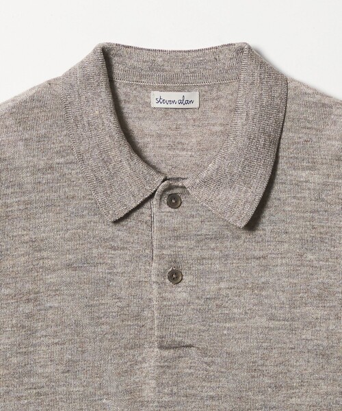 Steven Alan（スティーブンアラン）の「＜Steven Alan＞ 14G ラミー 2B ショートスリーブ ポロシャツ（ポロシャツ・メンズ・ベージュ/ダークブラウン・L/XL/M/S）」の13枚目の写真
