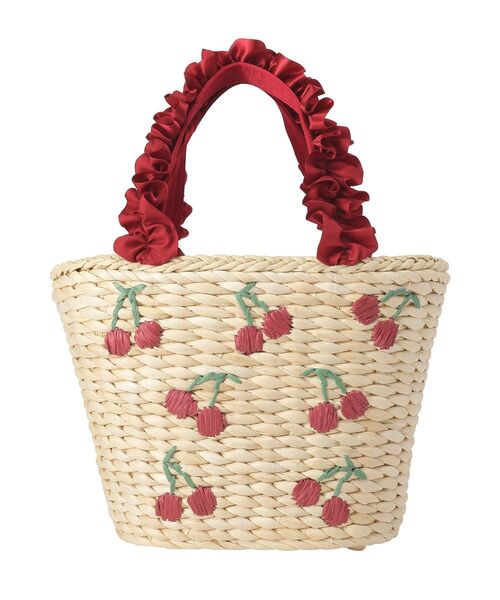 Maison de FLEUR(メゾンドフルール)の「チェリー刺繍メイズカゴバッグ(ハンドバッグ・レディース・レッド・FREE)」の14枚目の写真