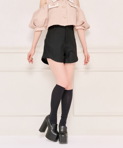 apres jour(アプレジュール)の「ハイウエストショートパンツ(その他パンツ・レディース・アイボリー/ブラック・X-LARGE/フリー)」の10枚目の写真