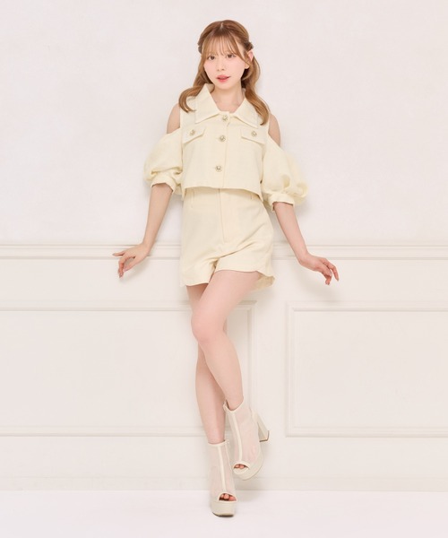 apres jour(アプレジュール)の「ハイウエストショートパンツ(その他パンツ・レディース・アイボリー/ブラック・X-LARGE/フリー)」の8枚目の写真