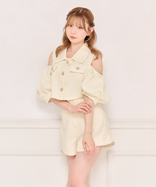 apres jour(アプレジュール)の「ハイウエストショートパンツ(その他パンツ・レディース・アイボリー/ブラック・X-LARGE/フリー)」の7枚目の写真