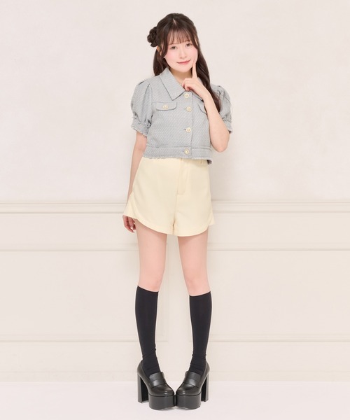 apres jour(アプレジュール)の「ハイウエストショートパンツ(その他パンツ・レディース・アイボリー/ブラック・X-LARGE/フリー)」の22枚目の写真