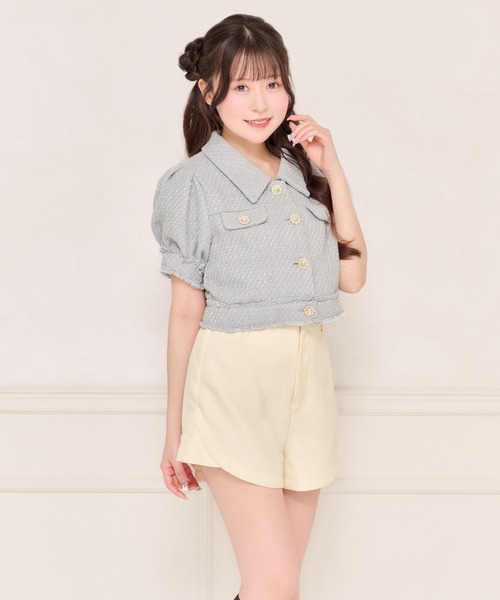 apres jour(アプレジュール)の「ハイウエストショートパンツ(その他パンツ・レディース・アイボリー/ブラック・X-LARGE/フリー)」の20枚目の写真