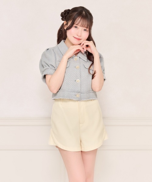 apres jour(アプレジュール)の「ハイウエストショートパンツ(その他パンツ・レディース・アイボリー/ブラック・X-LARGE/フリー)」の21枚目の写真
