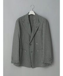 SUIT SQUARE | GOOVI／ダブルブレストジャケット／ポリエステルリネン／ギンガムチェック(スーツジャケット)
