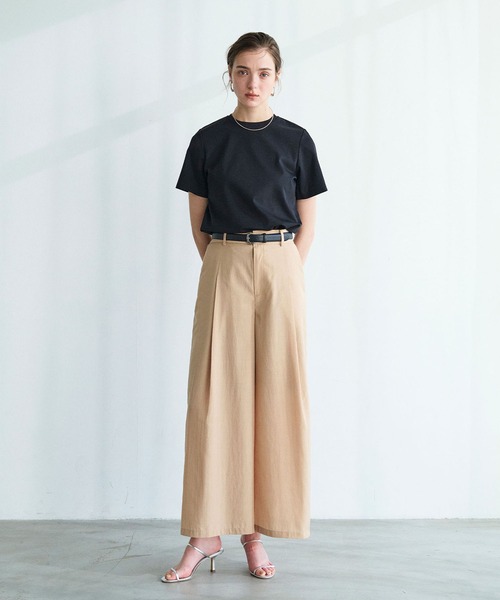 N.O.R.C(ノーク)の「ブライトローン撥水フレアパンツ【AIRY MOTION】(スラックス・レディース・ベージュ/ネイビー・S/M)」の15枚目の写真