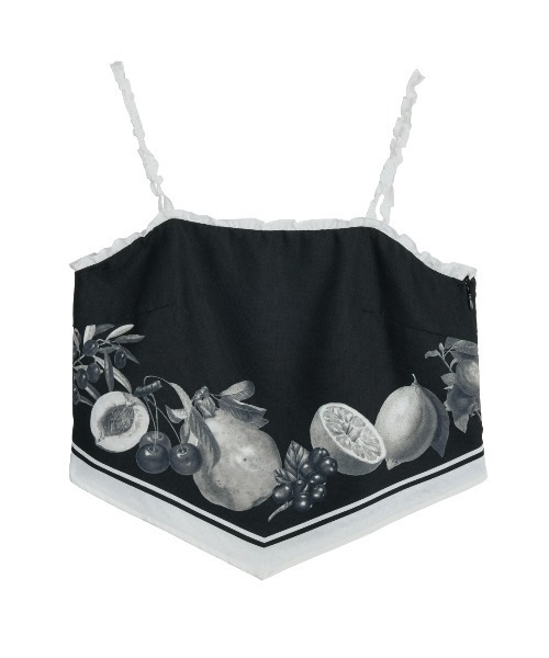 Ameri(アメリ)の「MEDI FRUIT SCARF PATTERN CAMI TOP(キャミソール・レディース・ブラウン/ブルー/アイボリー/ブラック・FREE)」の19枚目の写真