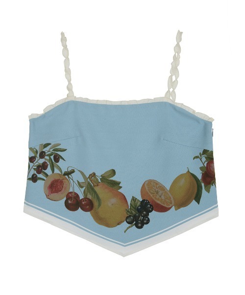 Ameri(アメリ)の「MEDI FRUIT SCARF PATTERN CAMI TOP(キャミソール・レディース・ブラウン/ブルー/アイボリー/ブラック・FREE)」の21枚目の写真