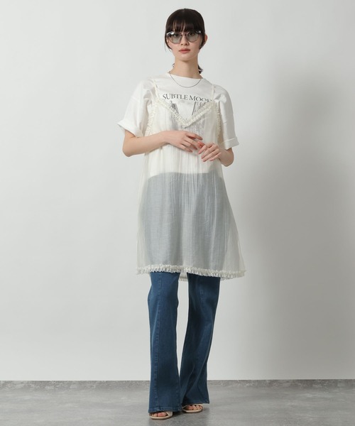 LAKOLE(ラコレ)の「アソートフォトプリントT / 660025(Tシャツ/カットソー・レディース・ホワイト/ブラウン/オフホワイト/チャコール・FREE)」の5枚目の写真