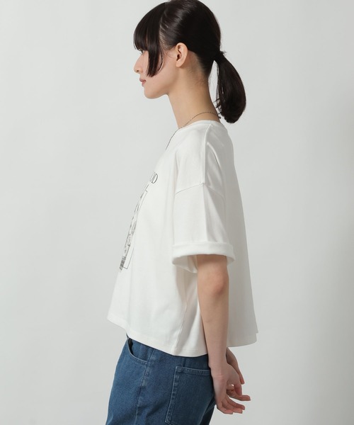 LAKOLE(ラコレ)の「アソートフォトプリントT / 660025(Tシャツ/カットソー・レディース・ホワイト/ブラウン/オフホワイト/チャコール・FREE)」の6枚目の写真