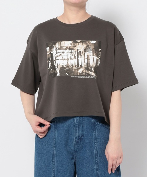 LAKOLE(ラコレ)の「アソートフォトプリントT / 660025(Tシャツ/カットソー・レディース・ホワイト/ブラウン/オフホワイト/チャコール・FREE)」の16枚目の写真