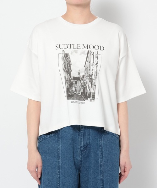 LAKOLE(ラコレ)の「アソートフォトプリントT / 660025(Tシャツ/カットソー・レディース・ホワイト/ブラウン/オフホワイト/チャコール・FREE)」の18枚目の写真