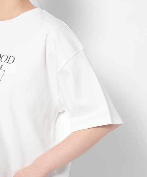 LAKOLE(ラコレ)の「アソートフォトプリントT / 660025(Tシャツ/カットソー・レディース・ホワイト/ブラウン/オフホワイト/チャコール・FREE)」の22枚目の写真