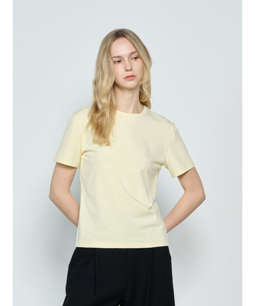 TOSE(トセ)の「ベーシックコットンTシャツペールイエロー(Tシャツ/カットソー・レディース・その他・FREE)」の2枚目の写真