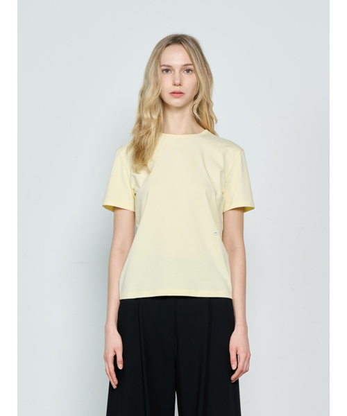 TOSE(トセ)の「ベーシックコットンTシャツペールイエロー(Tシャツ/カットソー・レディース・その他・FREE)」の3枚目の写真