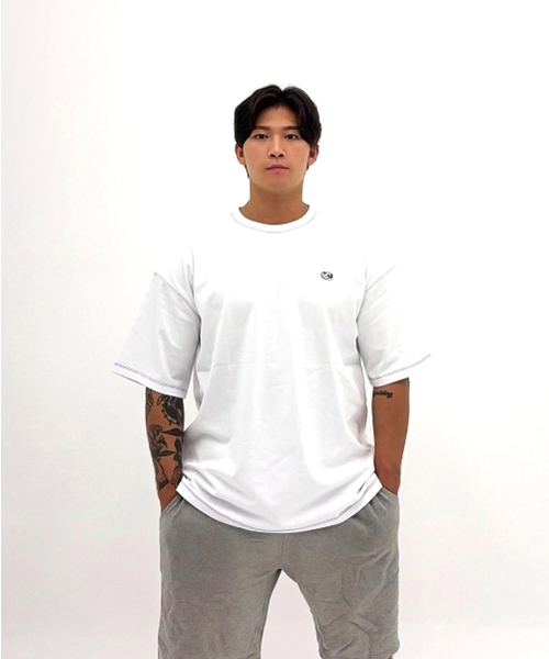 BARBELLWORKS(バーベルワークス)の「高重量実配色オーバーサイズ(Tシャツ/カットソー・メンズ・ホワイト/ブラック・X-LARGE/LARGE)」の6枚目の写真