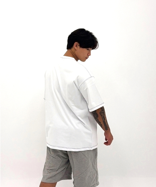 BARBELLWORKS(バーベルワークス)の「高重量実配色オーバーサイズ(Tシャツ/カットソー・メンズ・ホワイト/ブラック・X-LARGE/LARGE)」の7枚目の写真