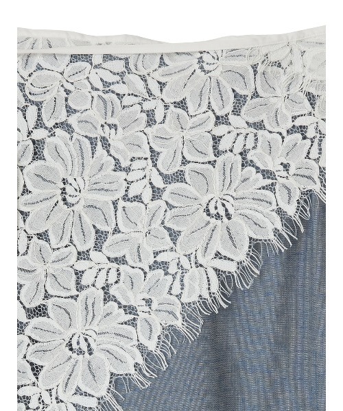 Ameri(アメリ)の「MELANGE STRAIGHT SKIRT WITH LACE SCARF(スカート・レディース・ブルー/アイボリー・SMALL/MEDIUM)」の18枚目の写真