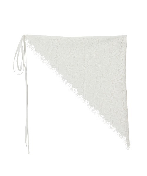 Ameri(アメリ)の「MELANGE STRAIGHT SKIRT WITH LACE SCARF(スカート・レディース・ブルー/アイボリー・SMALL/MEDIUM)」の3枚目の写真