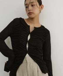 hellam（へラム）の「フロントギャザートップス（Tシャツ/カットソー）」