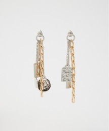 SLY | MANY CHARM CHAIN P/EARRING メニーチャームチェーンピアス(ピアス（両耳用）)