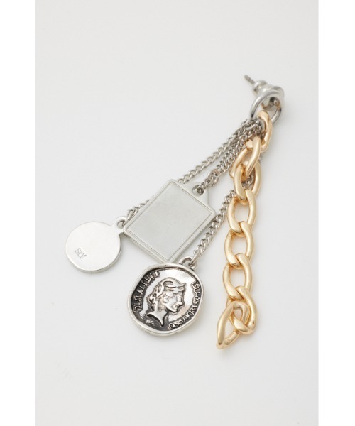 SLY（スライ）の「MANY CHARM CHAIN P/EARRING メニーチャームチェーンピアス（ピアス（両耳用）・レディース・マルチ・FREE）」の3枚目の写真