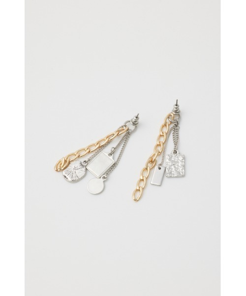 SLY（スライ）の「MANY CHARM CHAIN P/EARRING メニーチャームチェーンピアス（ピアス（両耳用）・レディース・マルチ・FREE）」の5枚目の写真