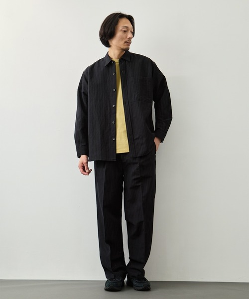 CITY TOKYO（シティトウキョウ）の「【CITY TOKYO】ウールリネンウェザ-イージースラックス（スラックス・メンズ・ブラック/ダークグレー・1/2/3）」の8枚目の写真