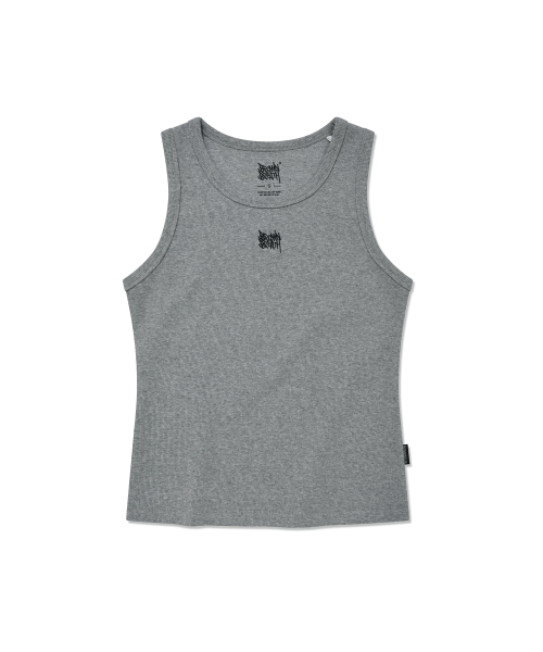 BROWNBREATH(ブラウンブレス)の「W TAG BASIC SLEEVELESS - MELANGE GREY(Tシャツ/カットソー・レディース・その他・SMALL/MEDIUM)」の1枚目の写真