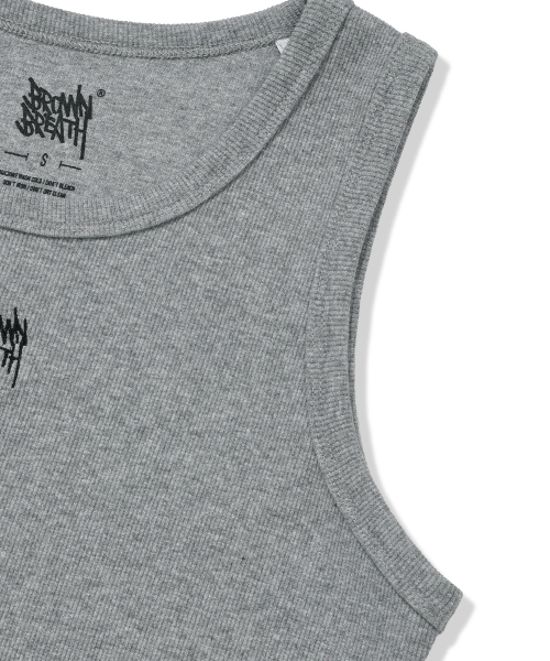 BROWNBREATH(ブラウンブレス)の「W TAG BASIC SLEEVELESS - MELANGE GREY(Tシャツ/カットソー・レディース・その他・SMALL/MEDIUM)」の5枚目の写真