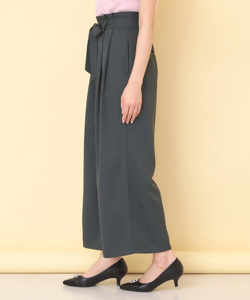 index(インデックス)の「リボンベルト付カラーワイドパンツ【洗濯機OK】(その他パンツ・レディース・ベージュ/チャコールグレー/アイボリー・40/38/36)」の19枚目の写真