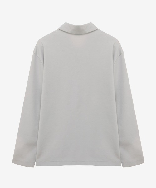 MINDBRIDGE（マインドブリッジ）の「[スーピマ]カラーTシャツ - 2色（ポロシャツ・メンズ・ライトグレー/ダークグレー・110/105/100/95）」の5枚目の写真