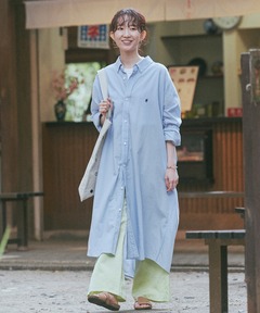WEB限定/追加》デニムライクシャツワンピース（ワンピース）｜SLOBE