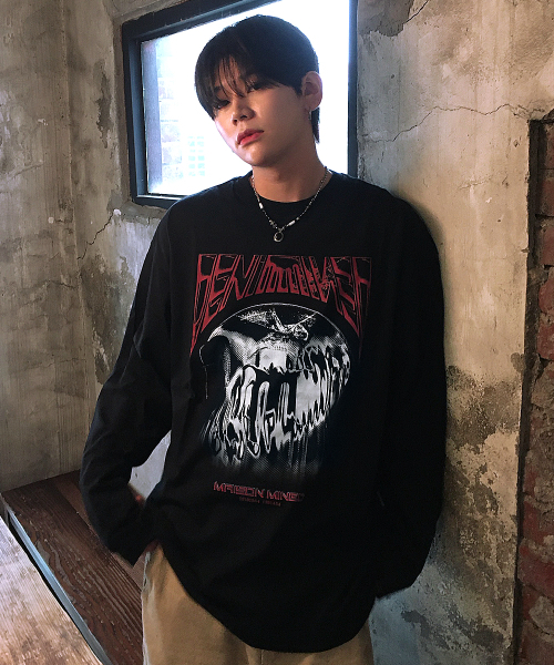 MAISON MINED(メゾンミネド)の「STICKY LONG SLEEVE BLACK(Tシャツ/カットソー・メンズ・その他・SMALL/MEDIUM)」の1枚目の写真