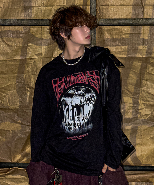 MAISON MINED(メゾンミネド)の「STICKY LONG SLEEVE BLACK(Tシャツ/カットソー・メンズ・その他・SMALL/MEDIUM)」の2枚目の写真