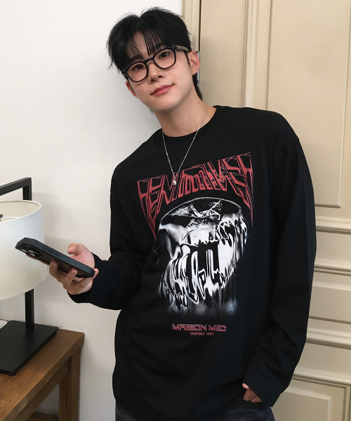 MAISON MINED(メゾンミネド)の「STICKY LONG SLEEVE BLACK(Tシャツ/カットソー・メンズ・その他・SMALL/MEDIUM)」の3枚目の写真