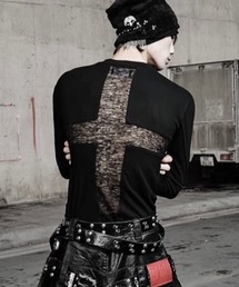 RICH（リッチ）の「【RICH】Riveted Cross Slim Longsleeve / 【リッチ】シースルークロス長袖Tシャツ（Tシャツ/カットソー）」