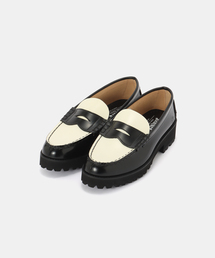 The Kenford Fineshoes TANK SOLE LOAFERS / BLACK WHITE