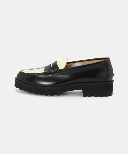 The Kenford Fineshoes(ケンフォードファインシューズ)の「The Kenford Fineshoes TANK SOLE LOAFERS / BLACK WHITE(ローファー・レディース・ホワイト・24.5cm/23cm)」の2枚目の写真