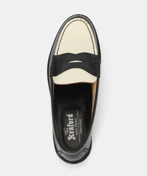 The Kenford Fineshoes(ケンフォードファインシューズ)の「The Kenford Fineshoes TANK SOLE LOAFERS / BLACK WHITE(ローファー・レディース・ホワイト・24.5cm/23cm)」の6枚目の写真