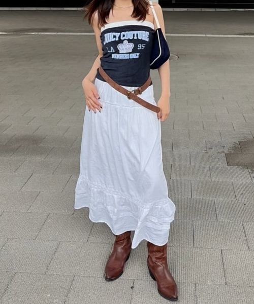 MOUSSY(マウジー)の「JC MEMBERS チューブトップ(チューブトップ・レディース・グレー/ネイビー・2/1)」の5枚目の写真