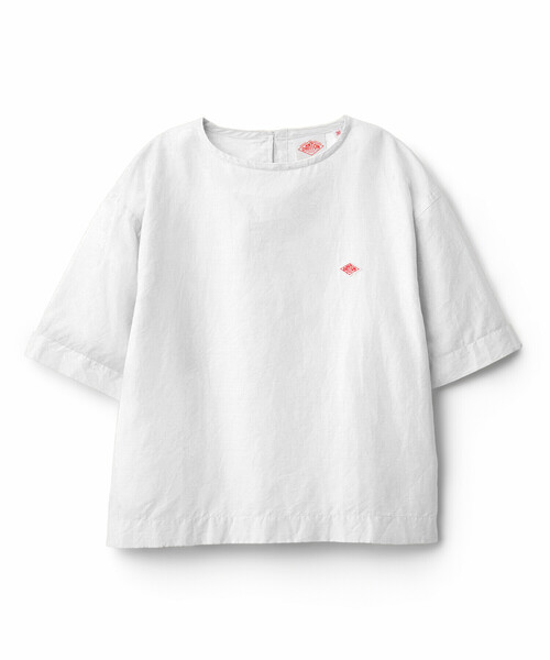 DANTON(ダントン)の「Women's Cotton Linen Slub Pullover Blouse(シャツ/ブラウス・レディース・サックスブルー/オレンジ/ブラック/ホワイト/ライトグリーン/グレイッシュベージュ・38/36)」の2枚目の写真