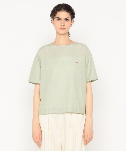 DANTON(ダントン)の「Women's Cotton Linen Slub Pullover Blouse(シャツ/ブラウス・レディース・サックスブルー/オレンジ/ブラック/ホワイト/ライトグリーン/グレイッシュベージュ・38/36)」の7枚目の写真