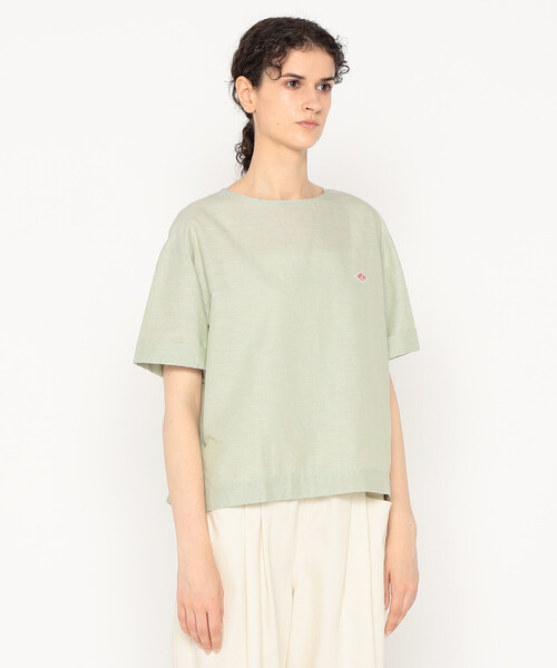 DANTON(ダントン)の「Women's Cotton Linen Slub Pullover Blouse(シャツ/ブラウス・レディース・サックスブルー/オレンジ/ブラック/ホワイト/ライトグリーン/グレイッシュベージュ・38/36)」の8枚目の写真