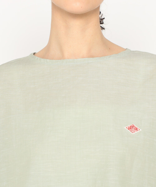 DANTON(ダントン)の「Women's Cotton Linen Slub Pullover Blouse(シャツ/ブラウス・レディース・サックスブルー/オレンジ/ブラック/ホワイト/ライトグリーン/グレイッシュベージュ・38/36)」の12枚目の写真